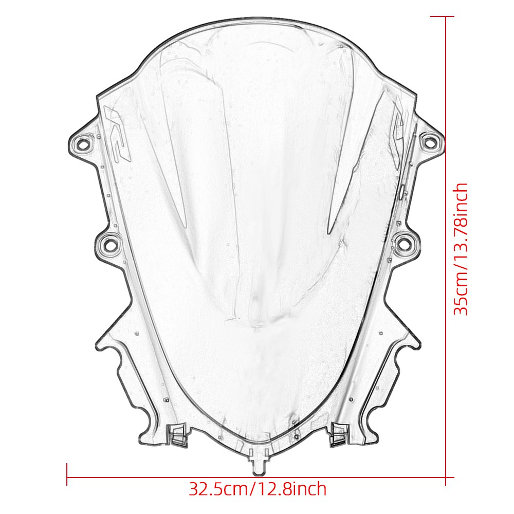 Kính Chắn Gió Chất Lượng Cao Cho Xe Mô Tô Yamaha R15 V3.0R 15 2017 2018 2019