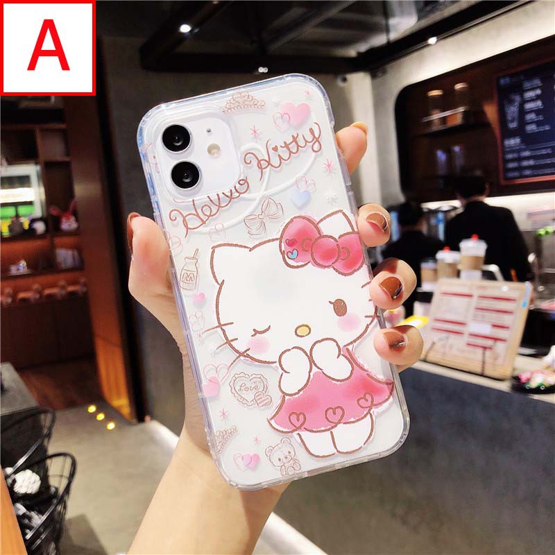 Ốp điện thoại mềm họa tiết Hello Kitty cho iPhone 12 Pro Max 7 8 Plus Se 2020 11 Pro Max X Xr Xs Max 8Plus 7Plus