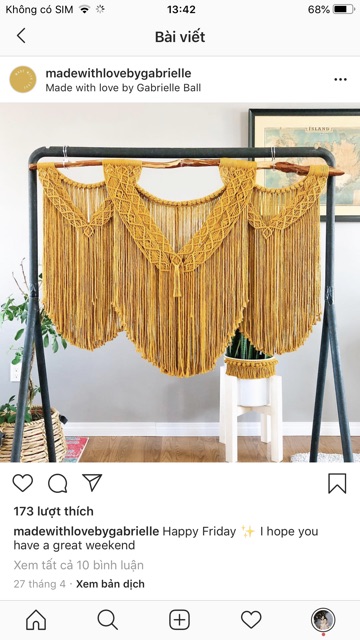 dây thừng Macramé màu VÀNG MUSTARD 3mm 5mm