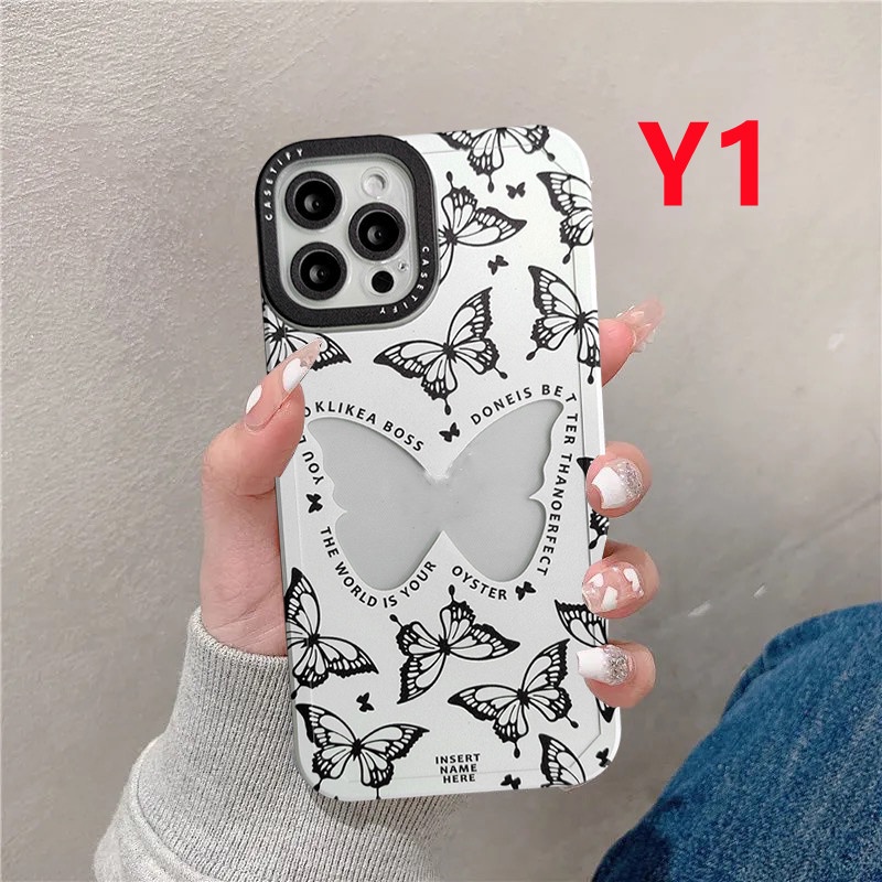 Ốp Điện Thoại Mềm Trong Suốt Họa Tiết Bươm Bướm Cho iPhone 6 6s 7 8 Plus 11 12 13 Pro MAX XR X XS MAX