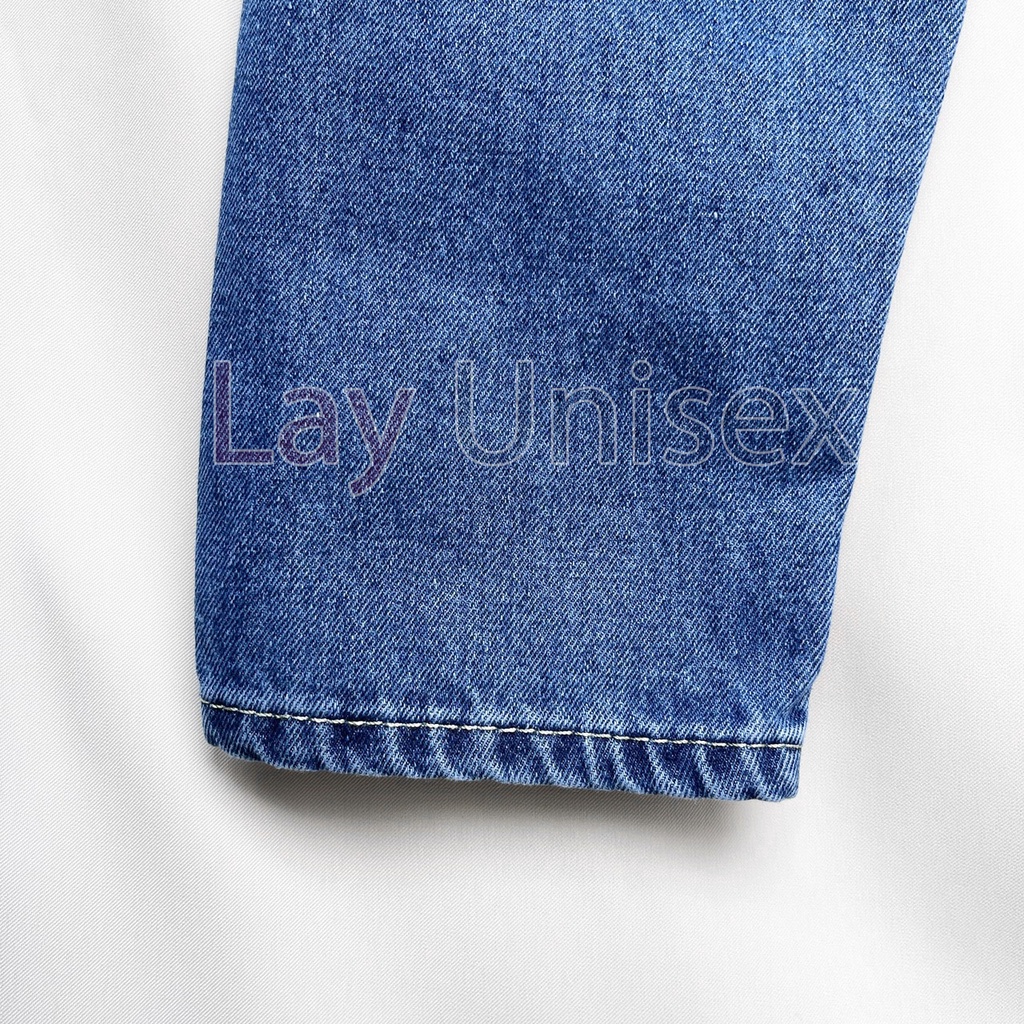 Quần baggy jeans nam xẻ đùi unisex
