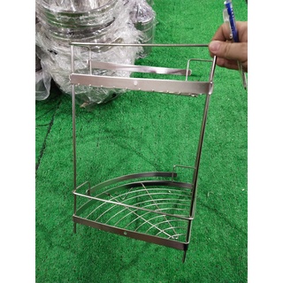 kệ góc inox 2 tầng ( kệ góc la 2 tầng )