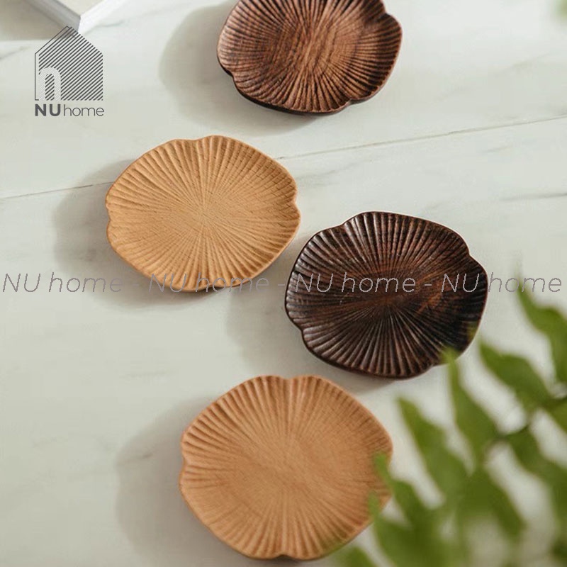 nuhome.vn | Đế lót ly phong cách Nhật - Rasu, được sản xuất bằng phương pháp đục thủ công với chất liệu gỗ cấp