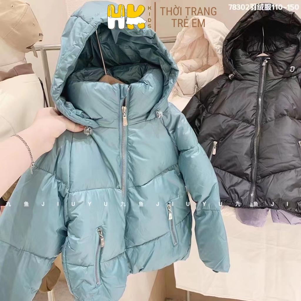 Áo phao lông vũ cho bé từ 4 đến 10 tuổi, áo khoác siêu nhẹ kèm mũ cho bé trai và gái - HK KIDS (mã 78302)