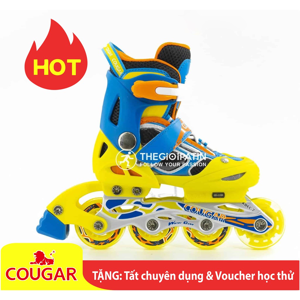 [Mã INCU300 giảm 300K đơn 499K] Giày Patin Trẻ Em Giá Rẻ - Centosy Cougar 835LSG - Có Bánh Phát Sáng, Form Chắc Chắn