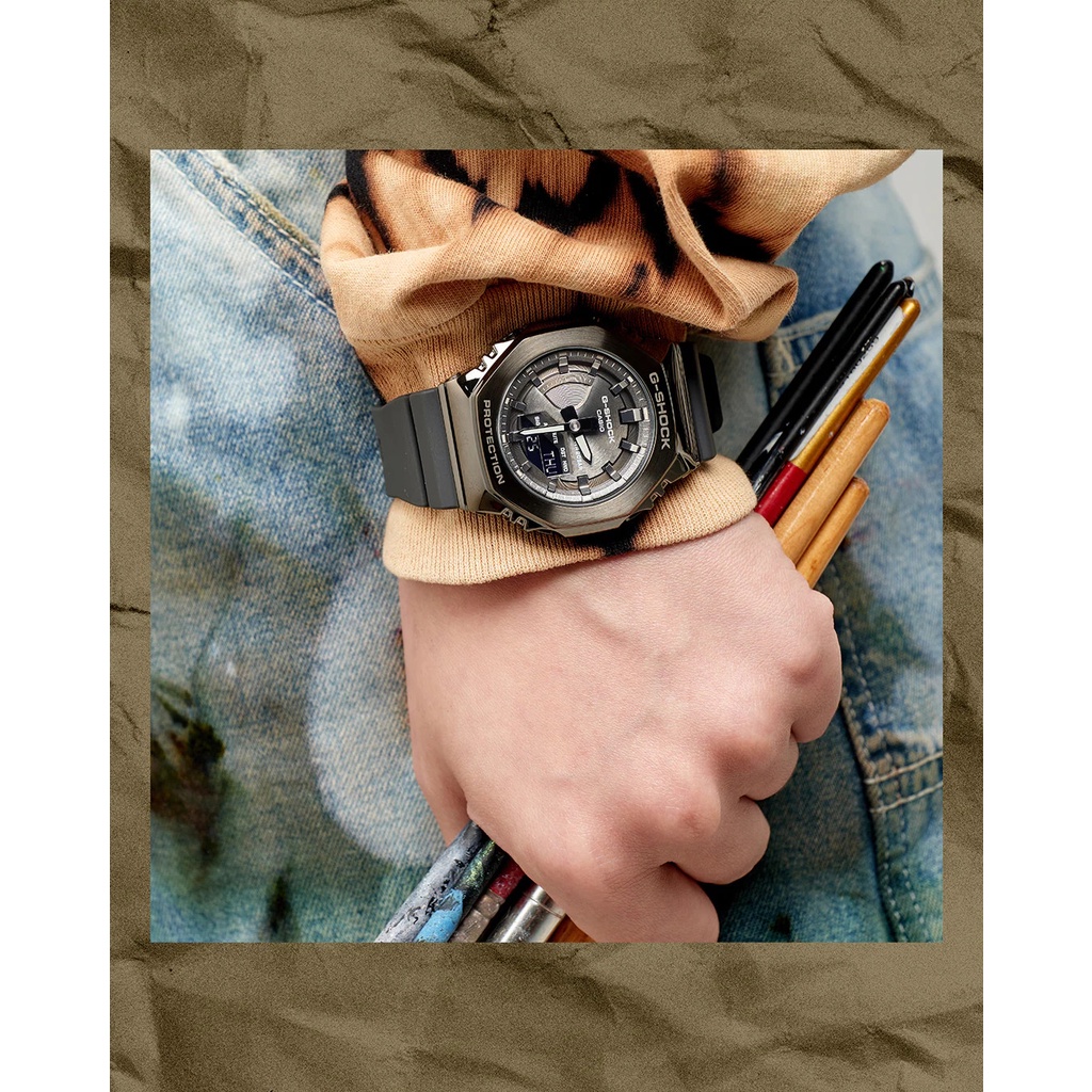 Đồng Hồ Casio Nam Dây Nhựa Chính Hãng GSHOCK GM-2100-1ADR