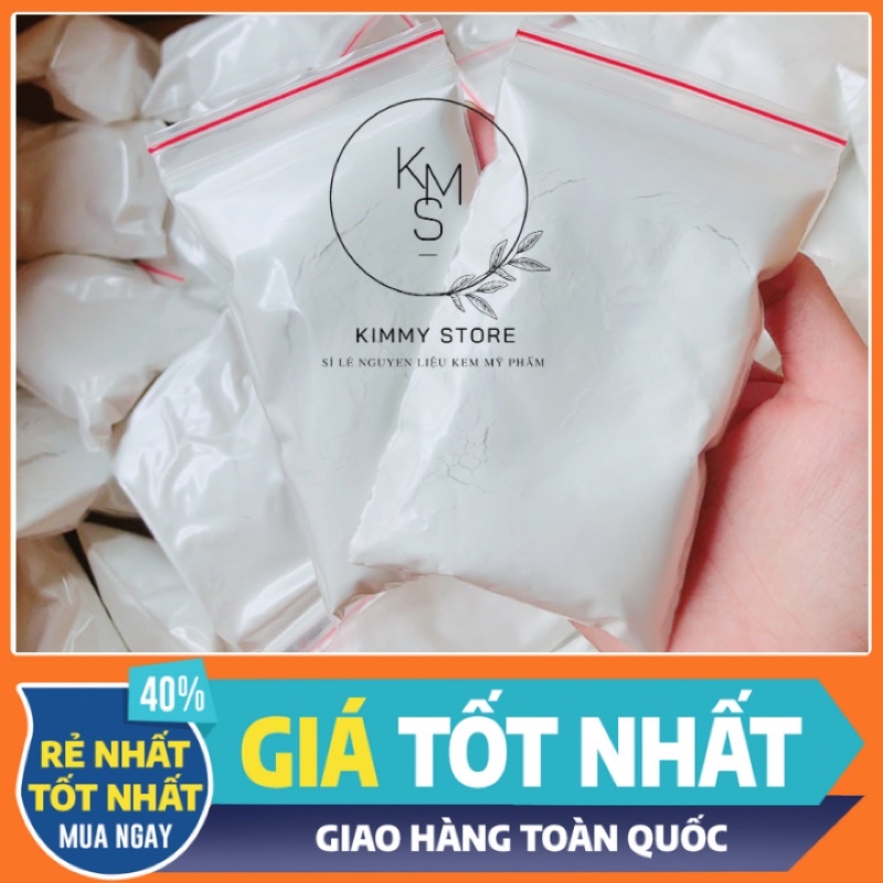 lẻ 1 túi zip 50g bột tẩy kích trắng màu trắng