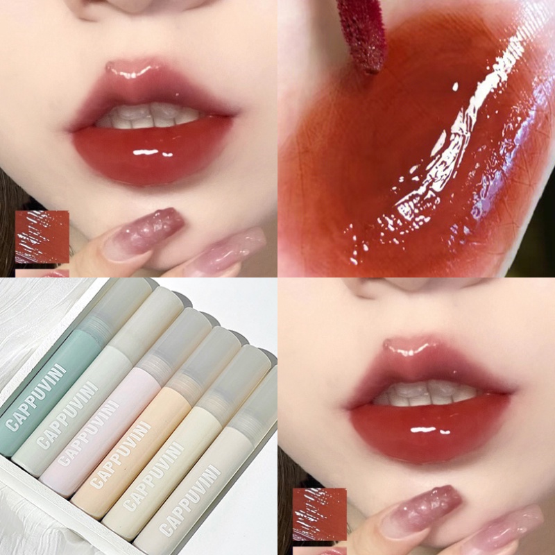 Son Bóng Dạng Lỏng Trong Suốt Dưỡng Ẩm Lâu Trôi Chống Thấm Nước Cappuvini