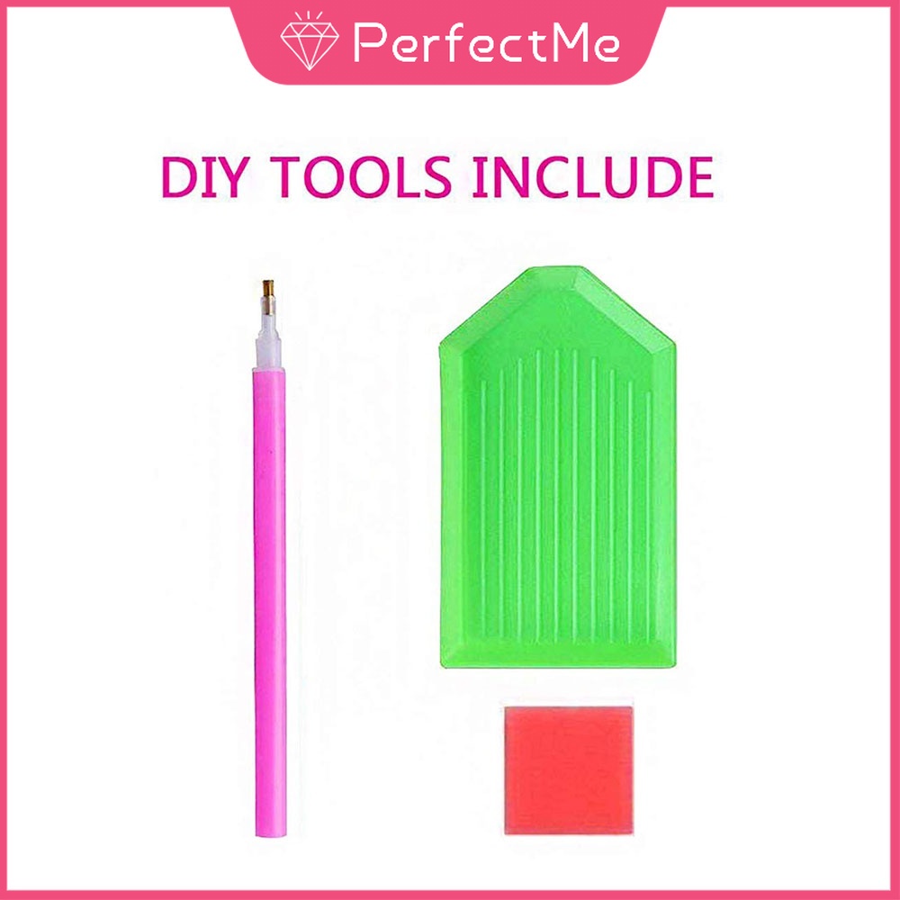 Bộ tranh đính đá 5D họa tiết chú mèo độc đáo kích thước 30x40cm DIY dùng trang trí