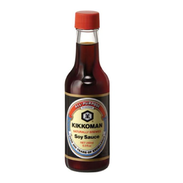 Nước tương soy sauce hiệu Kikkoman (chai thủy tinh) 250ml/Kikkoman Soy Sauce Fancy 250ml