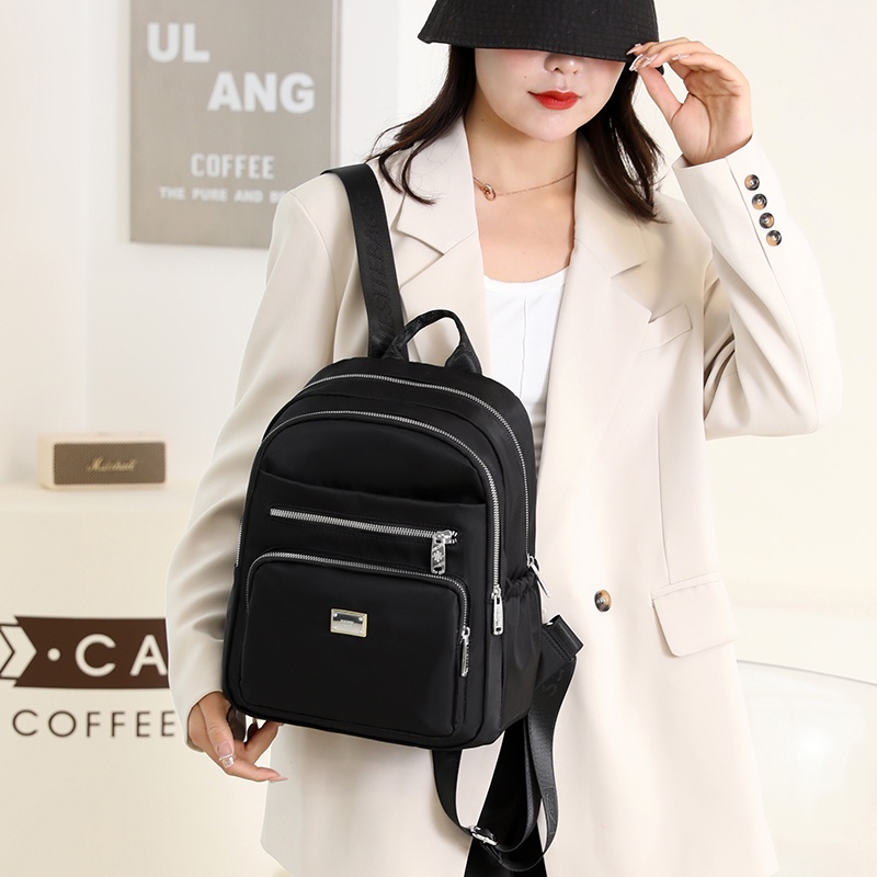 Ba Lô Vải Oxford Màu Trơn Thời Trang Nữ Tính