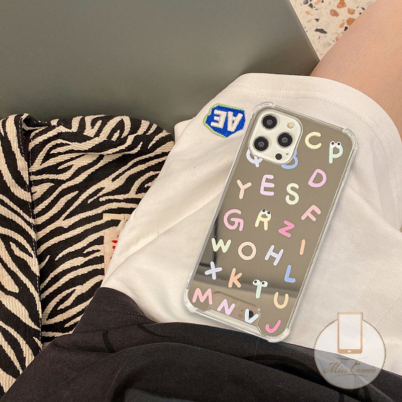 Ốp Điện Thoại Tráng Gương In Chữ Tiếng Anh Thời Trang Cho iPhone 11 7Plus 8Plus XR X XS Max 13 Pro Max 12 Pro Max 7 8 Plus 11Pro Max SE 2020