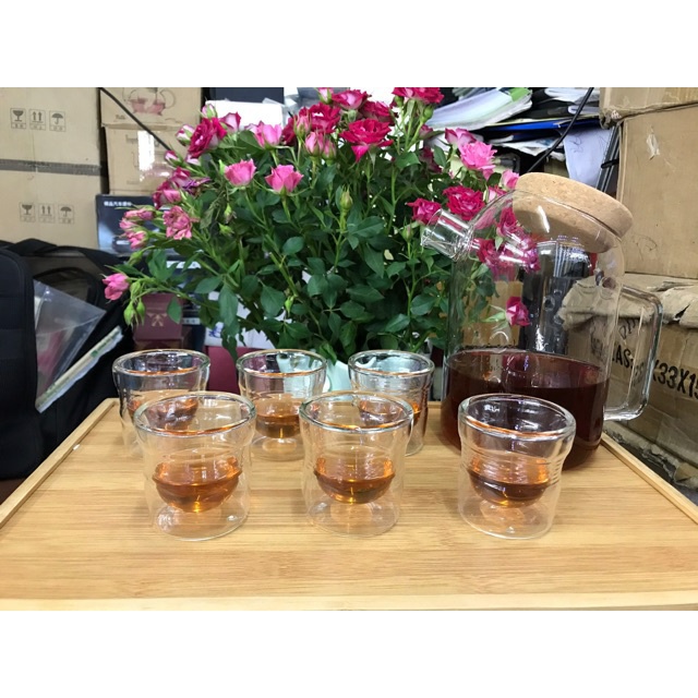Set 6 chén thuỷ tinh 2 lớp 100ml - CT5