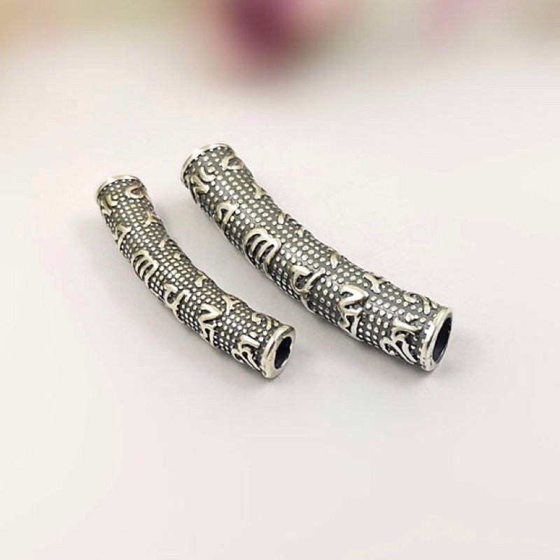 [GIÁ SỈ] Charm ống lục chú bằng BẠC cao cấp - Hàng  bạc loại 1 siêu đẹp PH233