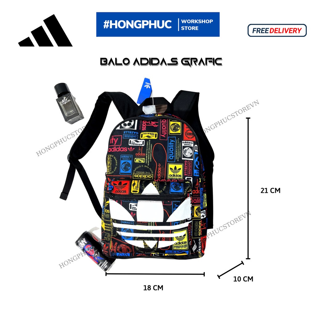 Balo Đi Học Gra Originals Packback Graphic Logo Nhiều Màu - AZ0280 [ HONGPHUC ]