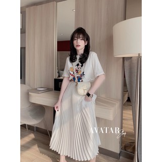 chân váy xếp ly