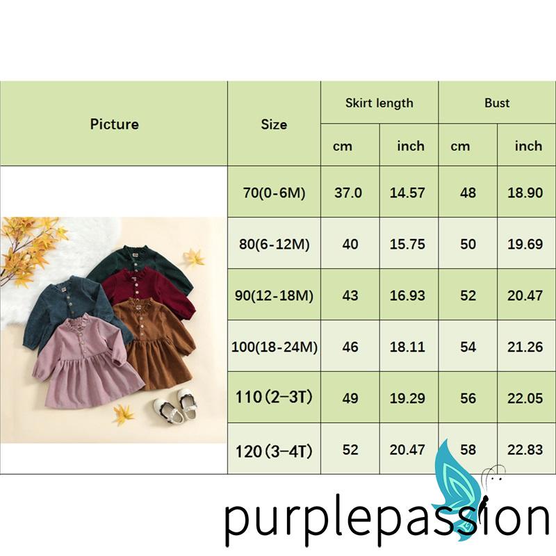 Đầm Nhung Dài Tay Dáng Chữ A Cổ Bèo Màu Trơn Cài Nút Thời Trang Mùa Thu Cho Bé Gái