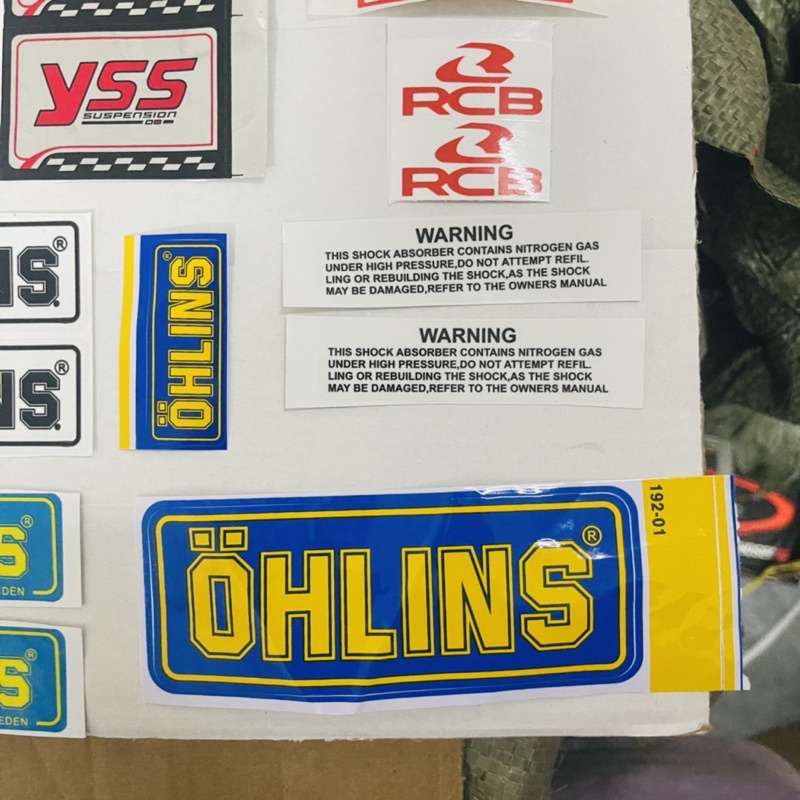 Tem lẻ dán phuộc xe ohlins yss rcb nitron ….