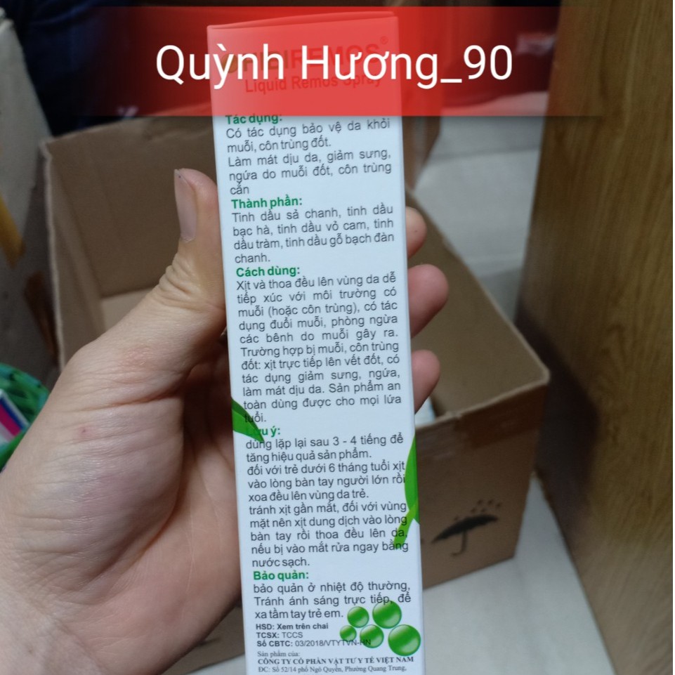 Dung dịch xịt đuổi muỗi HIBIREMOS 100ml chống côn trùng cắn