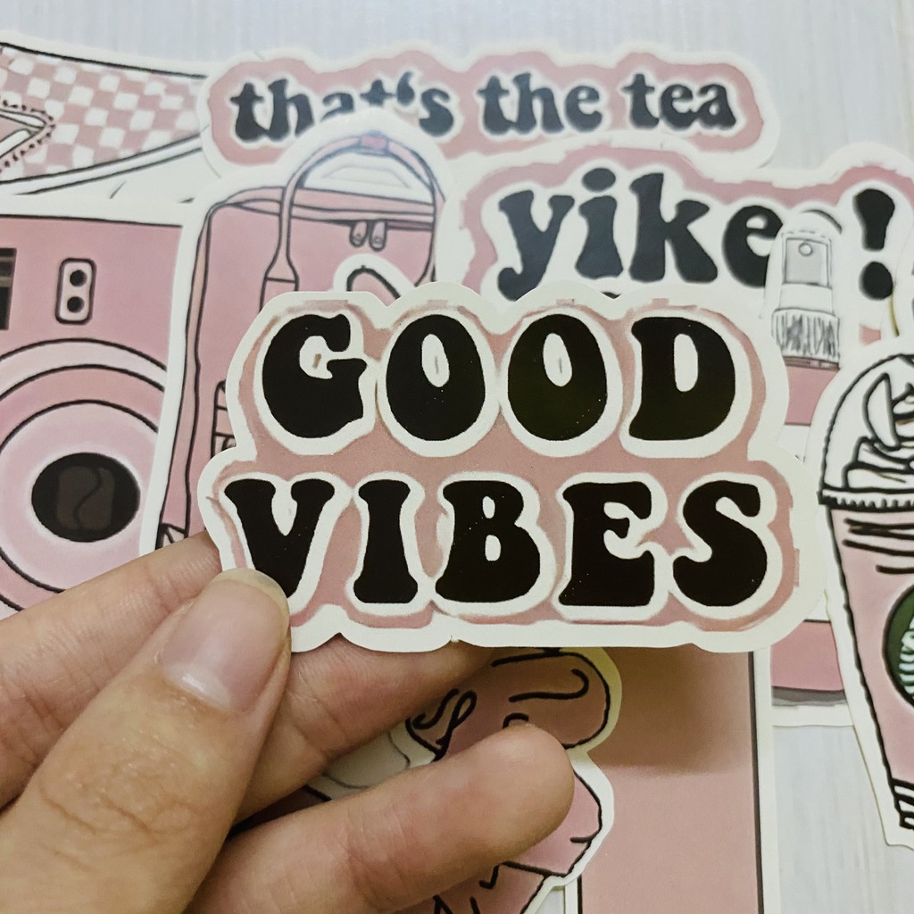 Sticker phong cách hồng cá tính dán trang trí laptop, máy tính bỏ túi, vali, điện thoại, đàn ghit