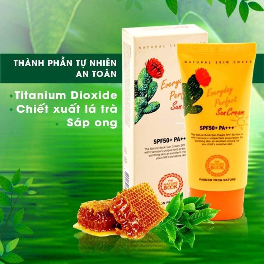 Kem chống nắng cho da mặt,dưỡng da dưỡng trắng ,bảo vệ khỏi tia uv The Nature Book 50g | BigBuy360 - bigbuy360.vn