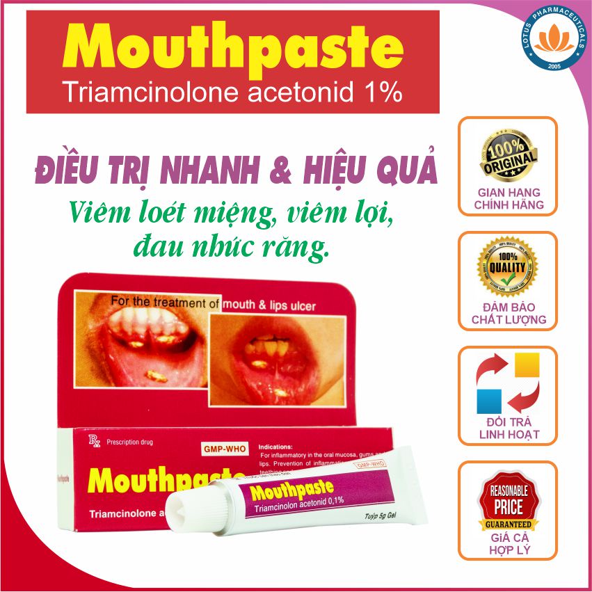 Mouthpaste 5G - Kem Bôi Nhiệt Miệng | Lotuspharma