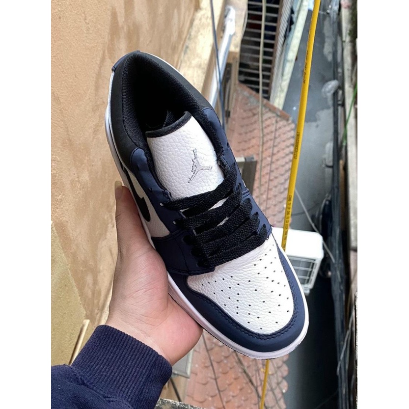 Giày 𝐉𝐨𝐫𝐝𝐚𝐧 1 low Xanh Navy, Giày JD1 low Xanh than Navy cổ thấp bản đẹp đầy đủ bill box