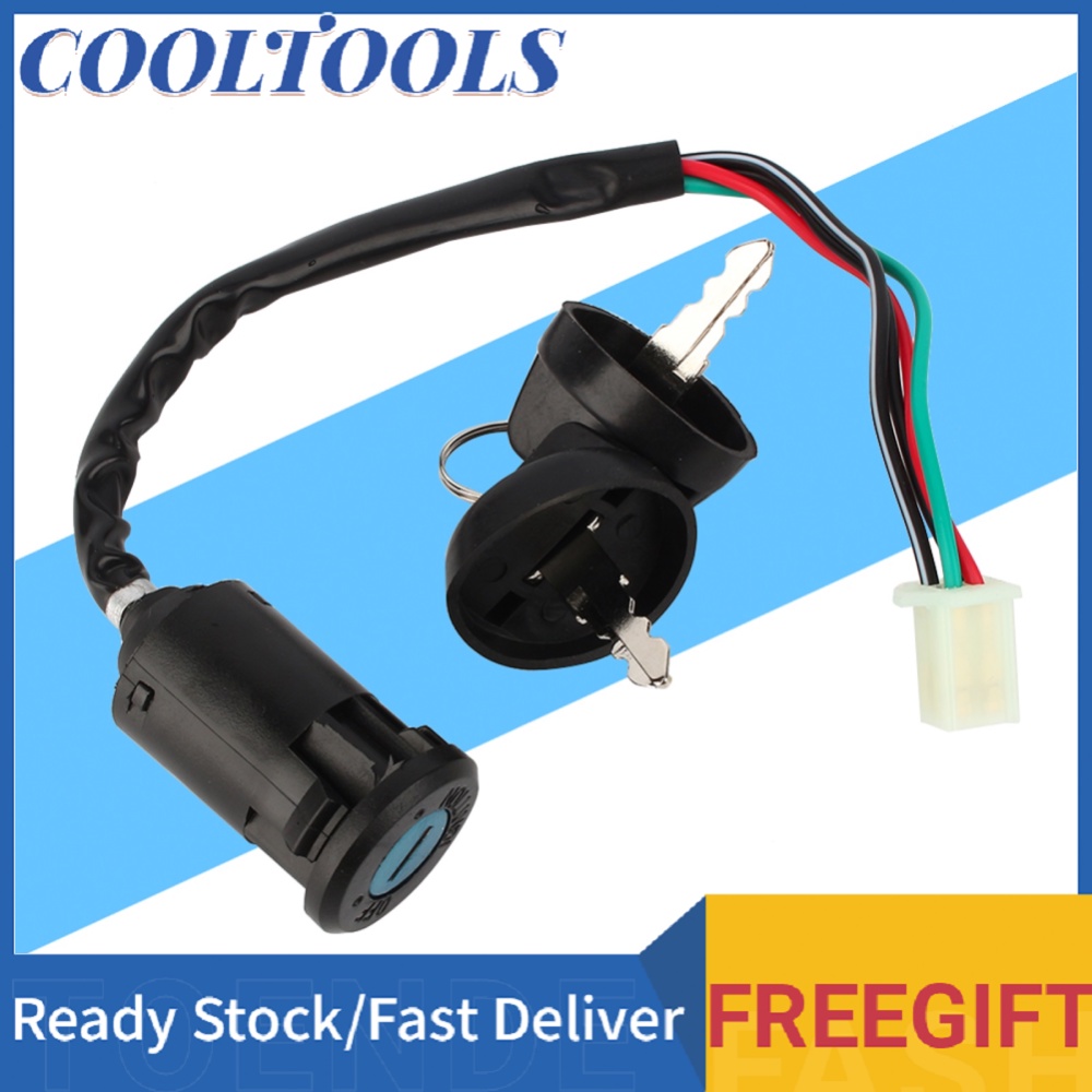 Ổ khóa 4 dây dùng đánh lửa khởi động đi kèm chìa khóa dùng cho xe 0 90 110 125cc ATV TAOTAO
