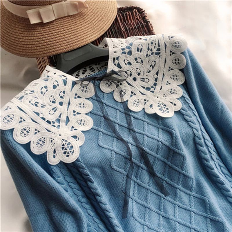 Youyo Áo Sơ Mi Giả Phối Ren Khoét Rỗng Thời Trang Cho Nữ Deta