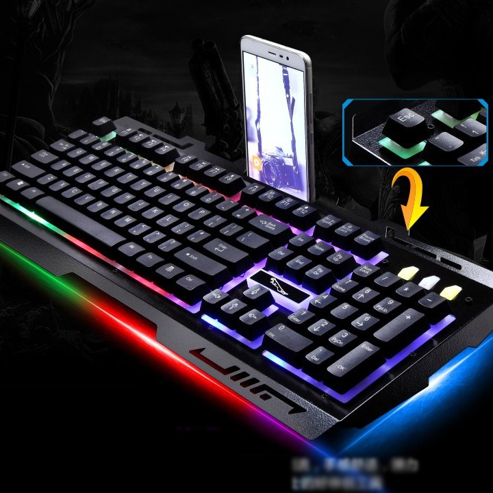 [Mã SKAMSALE03 giảm 10% đơn 200k] BỘ BÀN PHÍM VÀ CHUỘT GAME ĐỔI MÀU G700 LED GIẢ CƠ SIÊU ĐẸP + LÓT CHUỘT