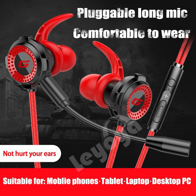 Tai nghe gaming có mic cho điện thoại Leyoya G8 chơi game PUBG mobile / FF / ROS / Tốc chiến