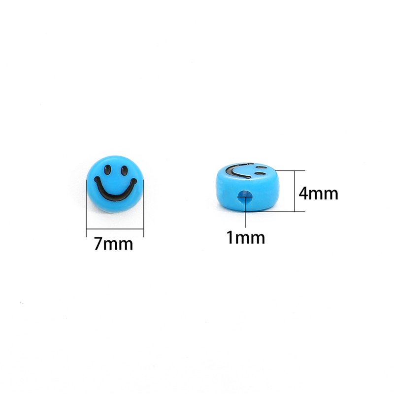 100 Hạt xâu trang sức hình tròn 4x7mm nhiều màu sắc