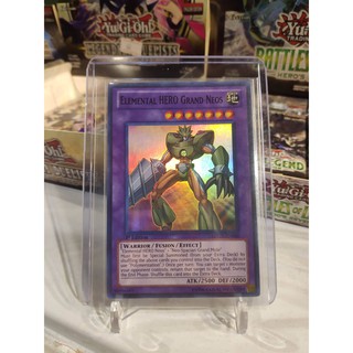 Lá bài thẻ bài Yugioh Elemental Hero Grand Neos – Super Rare - Tặng bọc bài nhựa bảo quản