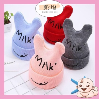 Mũ len mèo📌FREESHIP📌ấm áp mềm mại thấm hút tốt