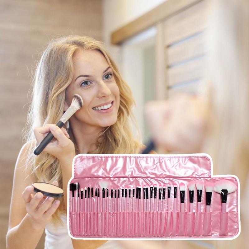 Set 32 Cọ Trang Điểm Chuyên Nghiệp Kèm Túi Đựng Ốp