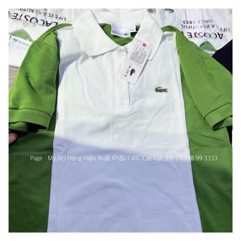 Áo polo cổ đức tay phối xanh - đen