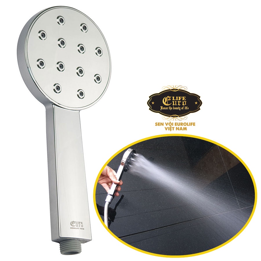 Tay sen siêu tăng áp, dòng chảy xoáy độc đáo, 1 chức năng chảy Eurolife EL-H120  - CHỈ GỒM 1 TAY SEN