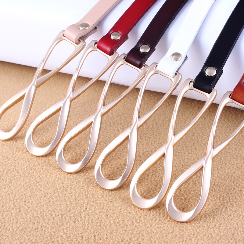 Thắt Lưng Da Bản Nhỏ Thắt Nút Phong Cách Hàn Quốc Thời Trang Cho Nữ