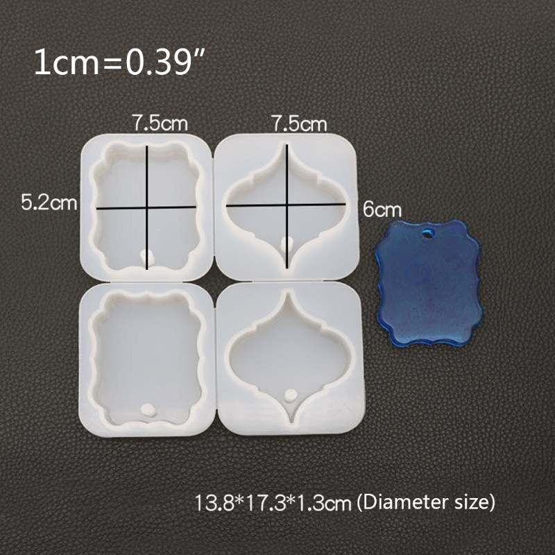 Set 4 Khuôn Silicone Làm Mặt Trang Sức Hình Trái Tim