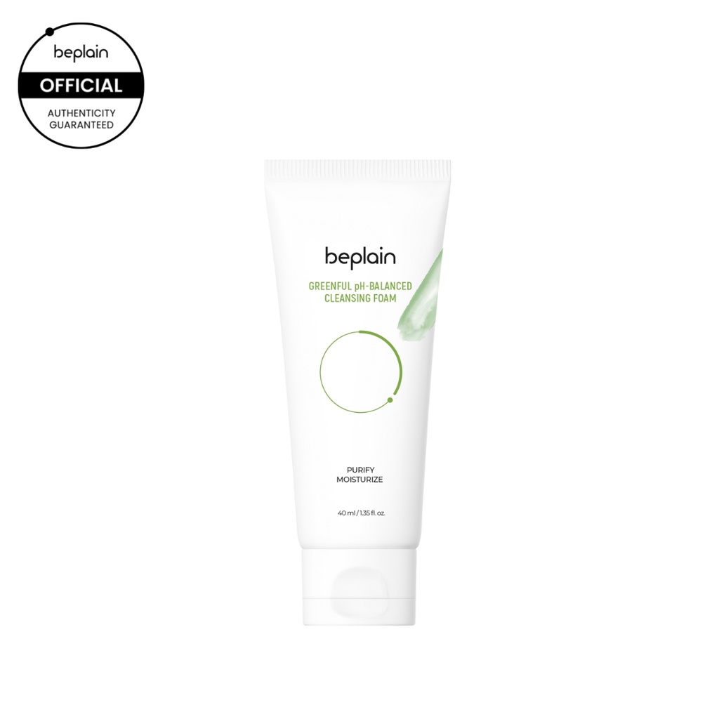 [40ml] Sữa Rửa Mặt beplain Đậu Xanh cân bằng độ pH Greenful Cleansing Foam