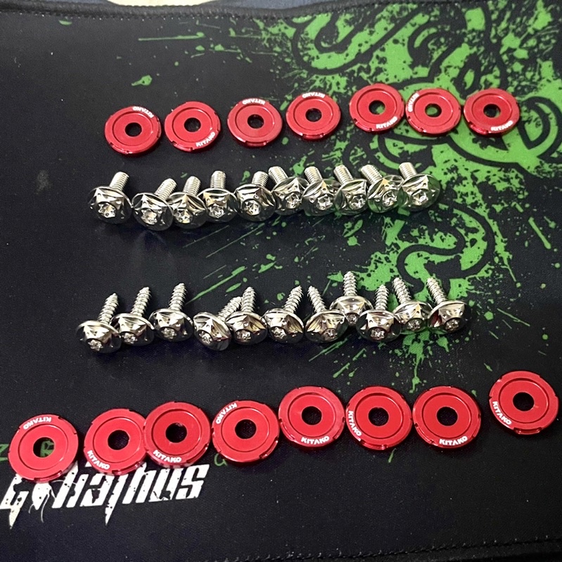 Combo full ốc salaya kèm lông đền kitaco gắn dàn áo mọi xe