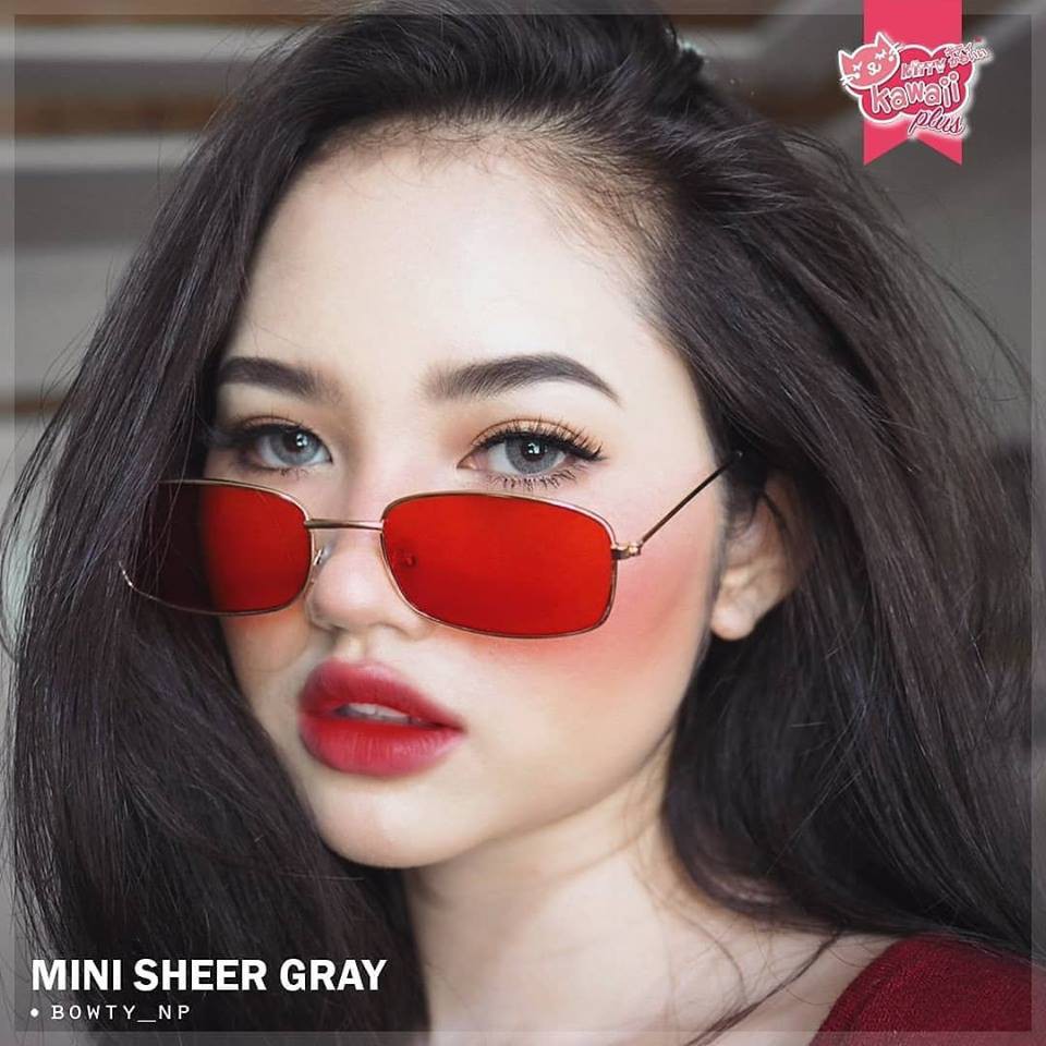 Áp Tròng Giãn Nhẹ MINI SHEER GRAY Ẩm Cao 55% HSD 6 Tháng Lens Xám Tây Sáng Đủ Độ Có Lệch Make Tây Phù Hợp Mắt Nhạy Cảm