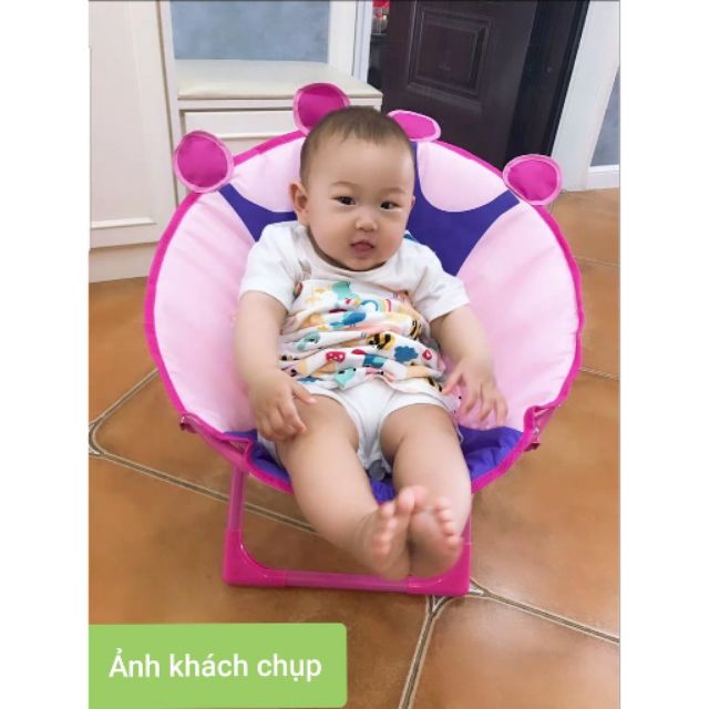 (CÓ SẴN)Ghế gấp gọn vải dù chắc chắn cho bé