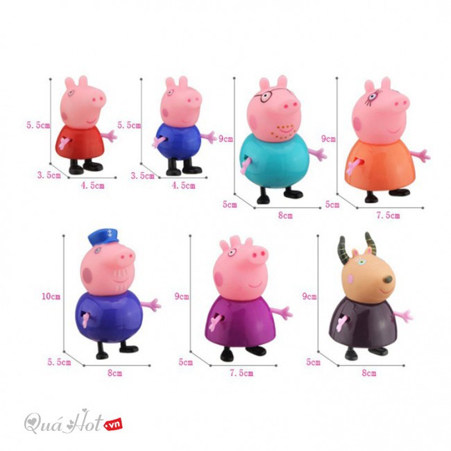 Bộ Đồ Chơi Lớp Học Heo Peppa Pig 21 Nhân Vật Cho Bé