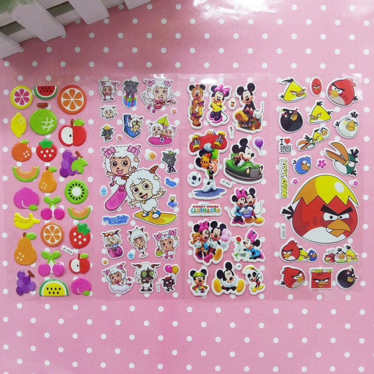 [Set 5 vỉ] Sticker hoạt hình nhiều mẫu - Miếng dán trang trí sổ đáng yêu Molangshop - giao ngẫu nhiên