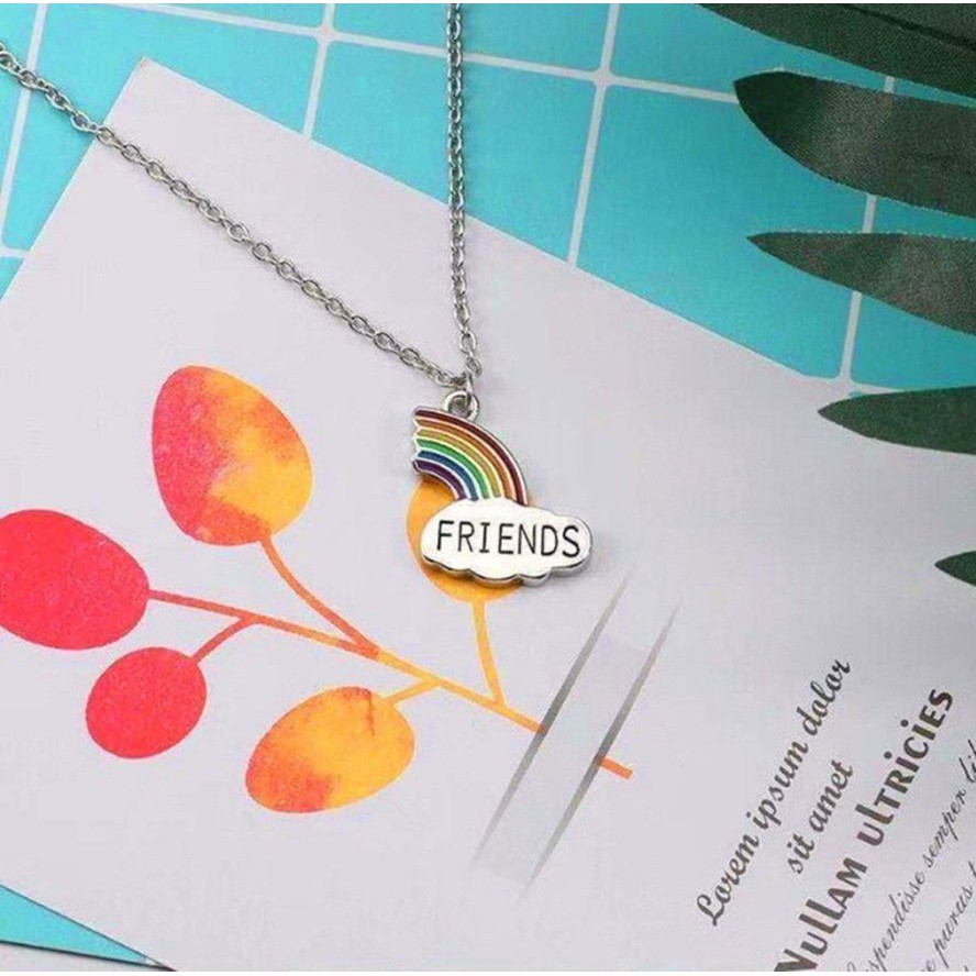 Dây chuyền mặt CẦU VỒNG BEST FRIENDS vòng cổ tình bạn nam nữ unisex dễ thương