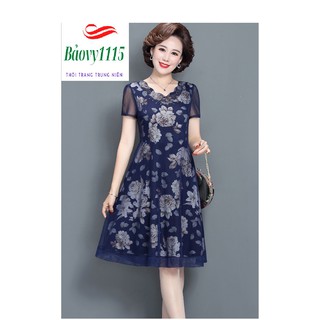 Váy Lưới ngắn tay cho mẹ