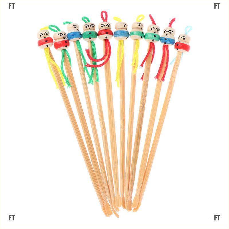(Hàng Mới Về) Set 10 Dụng Cụ Vệ Sinh Tai Bằng Gỗ Tre mini Tiện Lợi