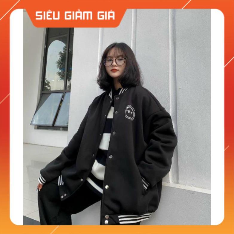 Áo Koác Bomber nỉ TÓC XOĂN form rộng Unisex AKN7 Guvia