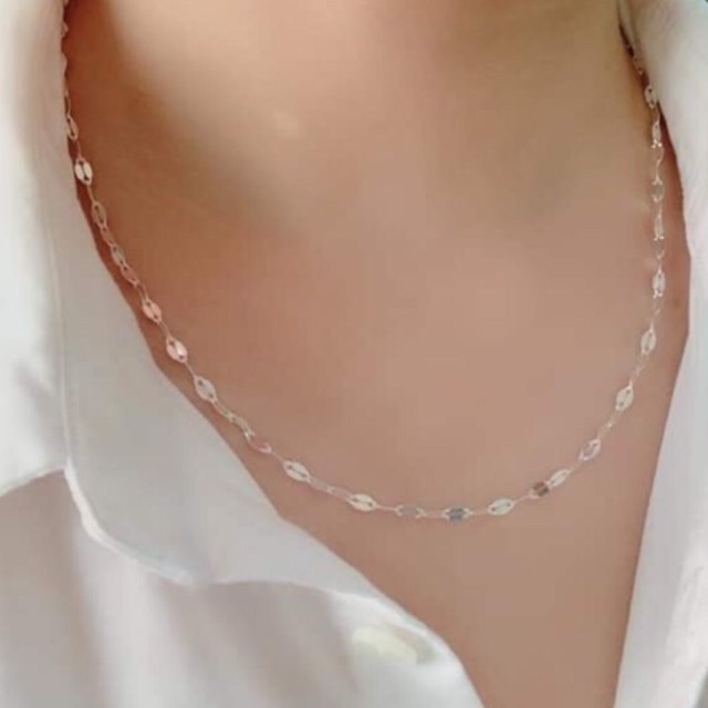 Dây chuyền bạc nữ phay lá